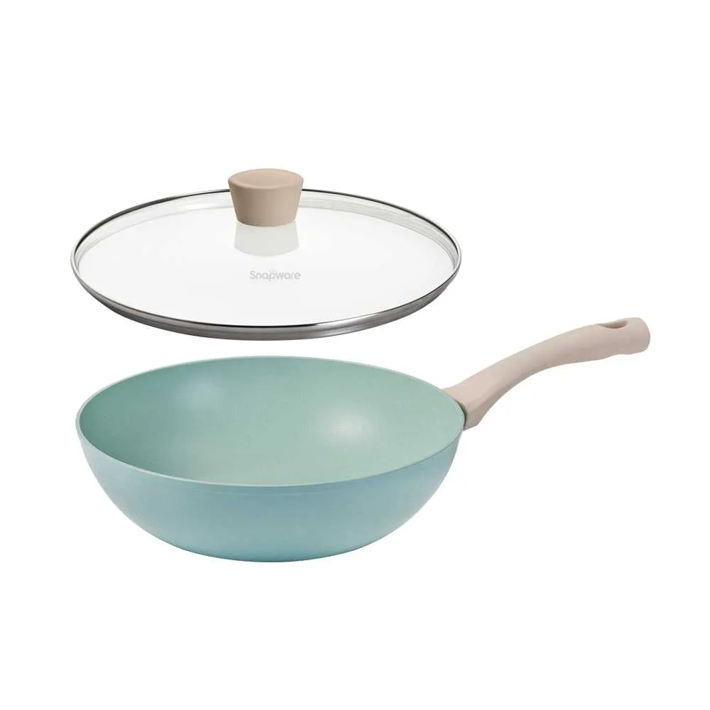 Corelle Brands 康寧餐具鈦輕量不沾深炒鍋30cm(含鍋蓋)